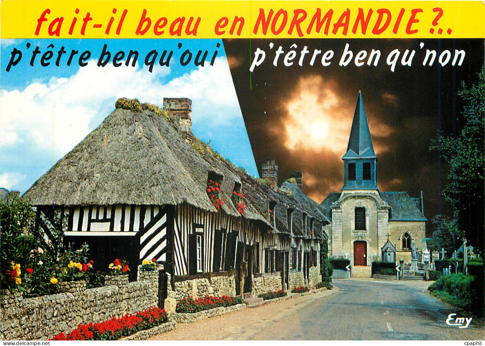 CPA Fait il beau en Normandie