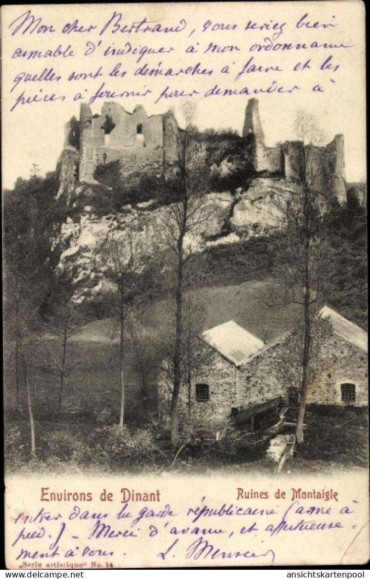 CPA Falaën Onhaye Wallonien Namur, Château de Montaigle, ruines