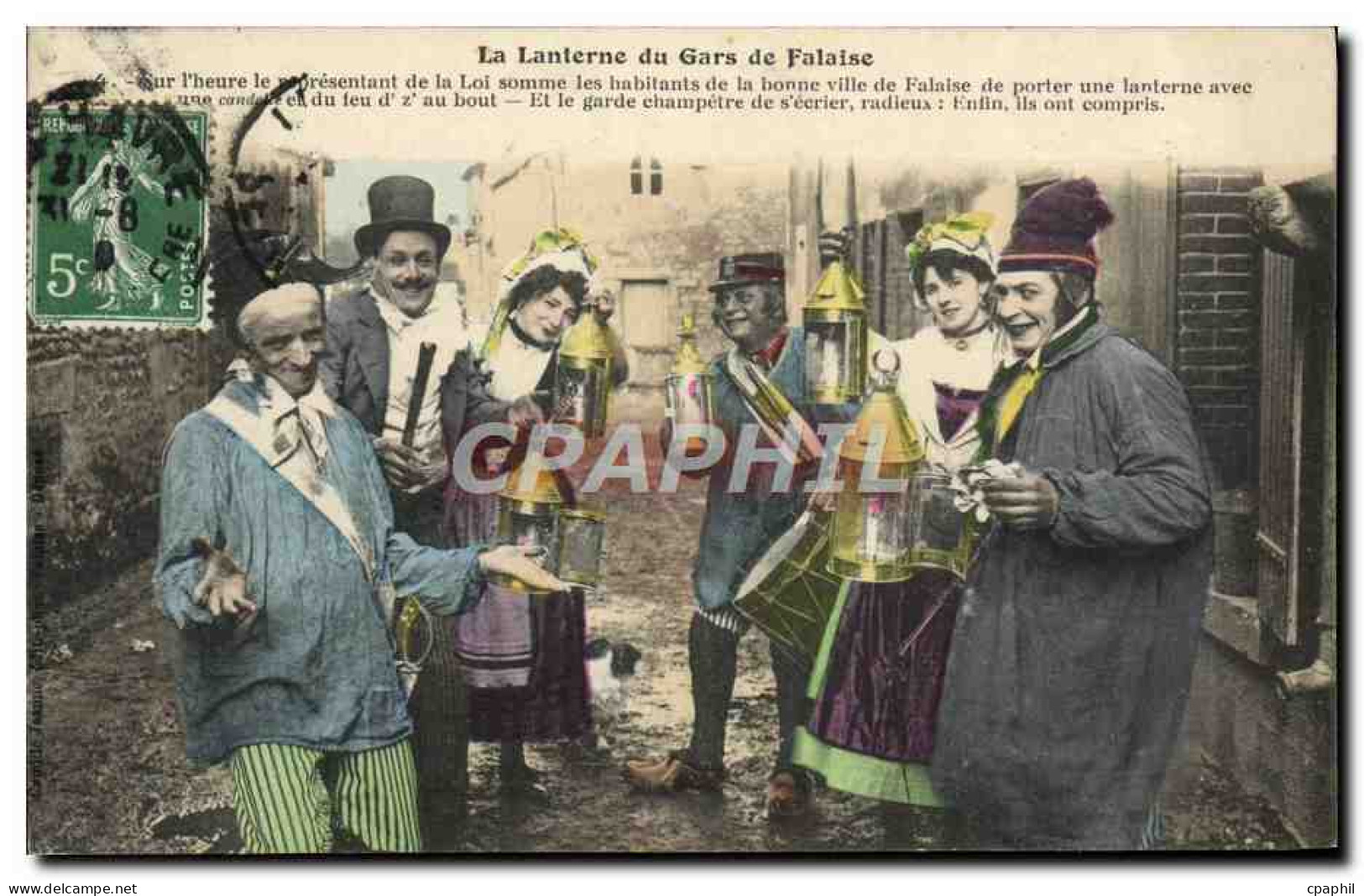 CPA Falaise La Lanterne du Gars de Falaise Folklore Costume