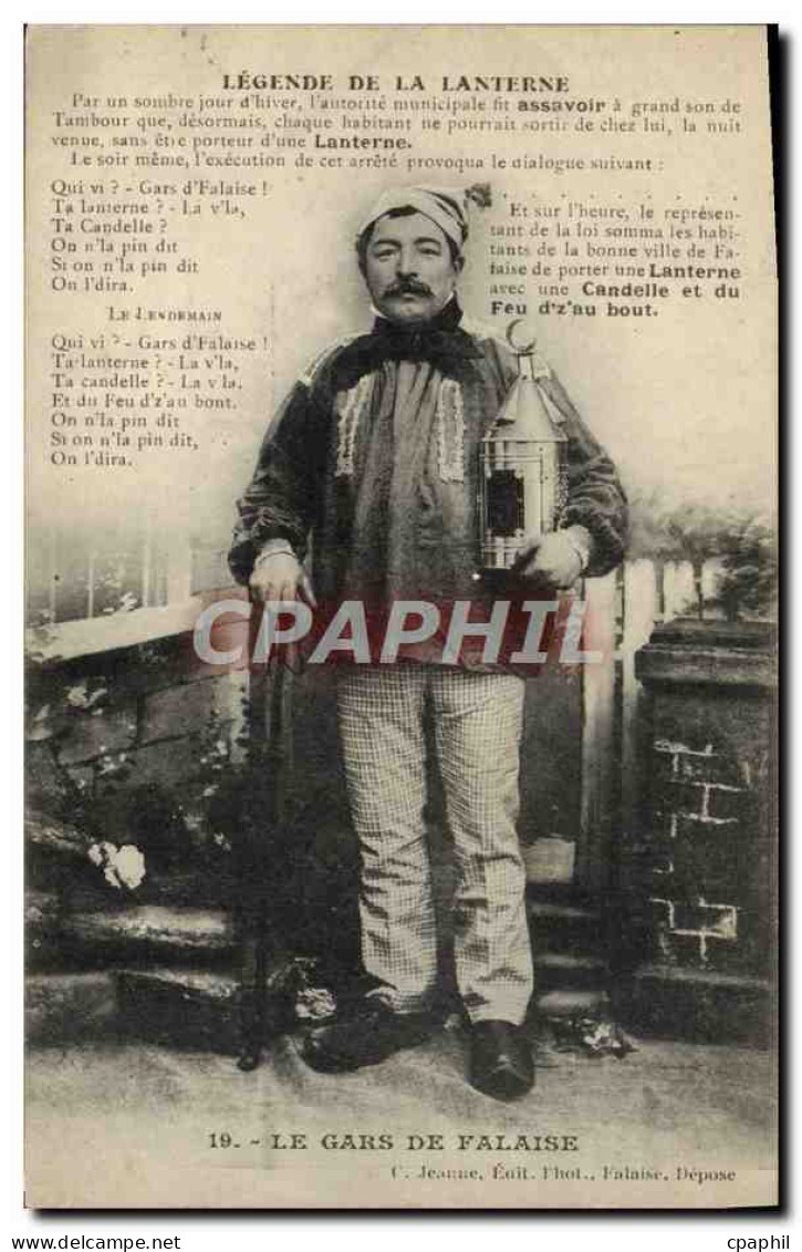 CPA Falaise Legende De La Lanterne Falaise Folklore Costume