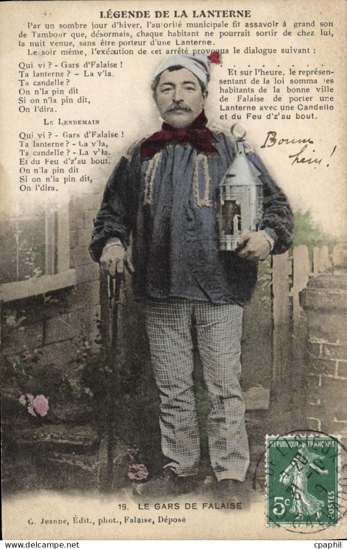 CPA Falaise Legende De La Lanterne Falaise Folklore Costume