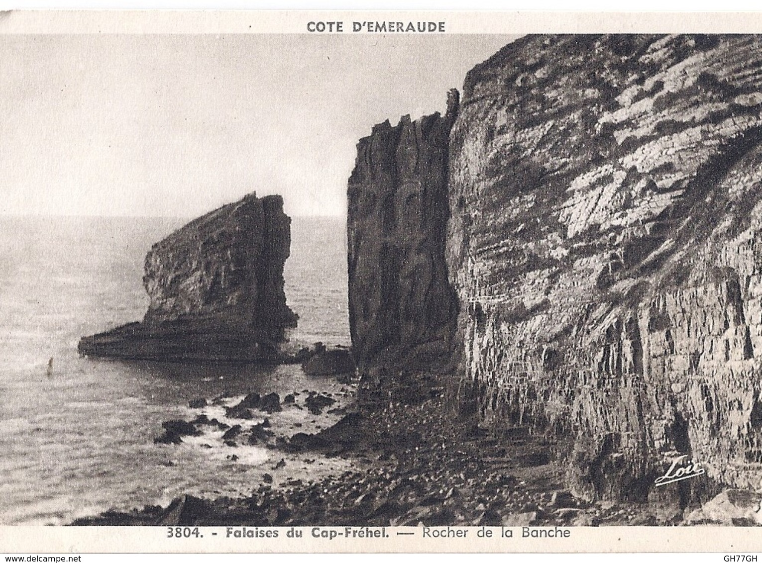 CPA FALAISES DU CAP FREHEL -rocher de la banche