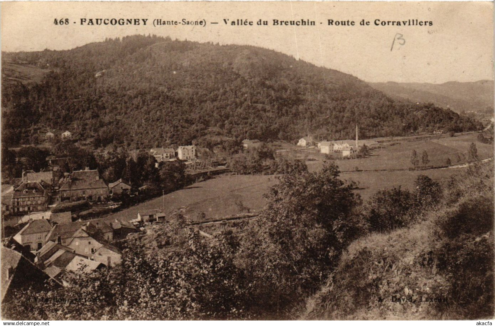 CPA FAUCOGNEY-et-la-MER - Vallée de Breuchin - Route de Corravillers (636628)