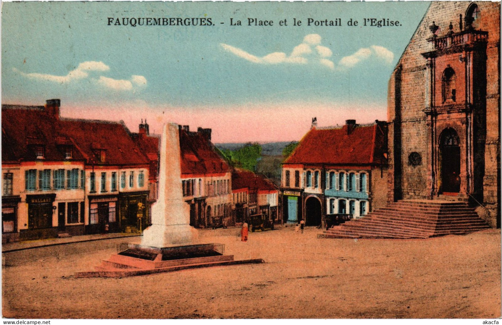 CPA Fauquembergues place et Portail de l'Eglise (1278723)