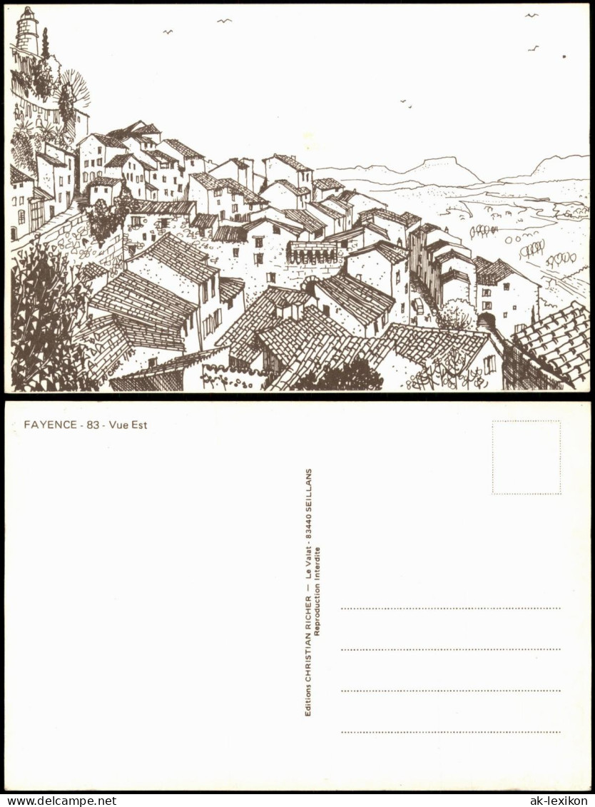 CPA Fayence Fayence Blick auf die Altstadt (Ostansicht) 1983