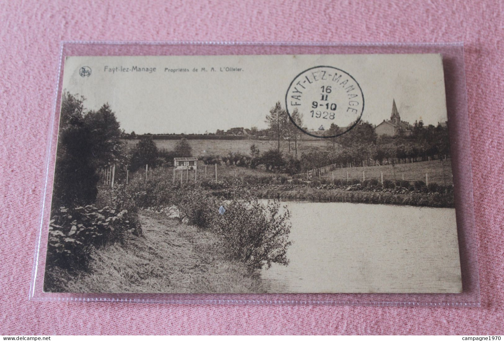 CPA - FAYT LEZ MANAGE ( SENEFFE LA LOUVIERE ) - PROPRIETES DE M. A. L'OLIVIER ( 1928 )