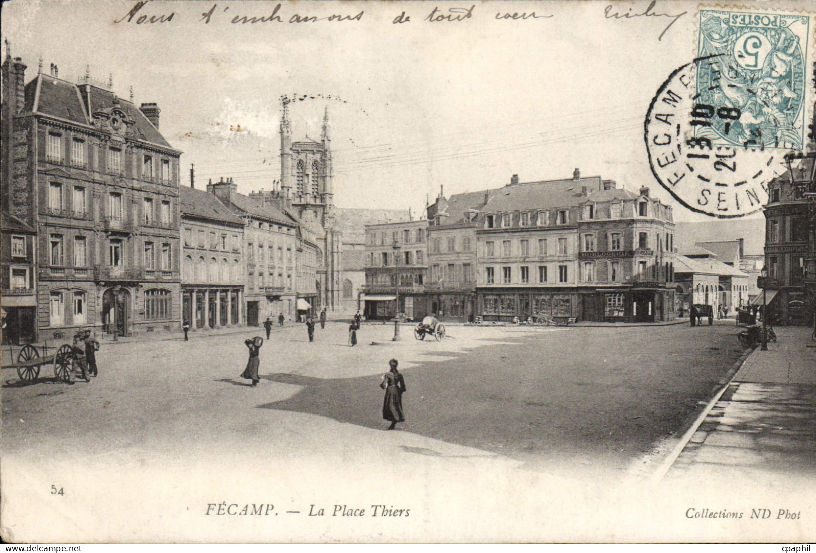 CPA Fecamp la place Thiers