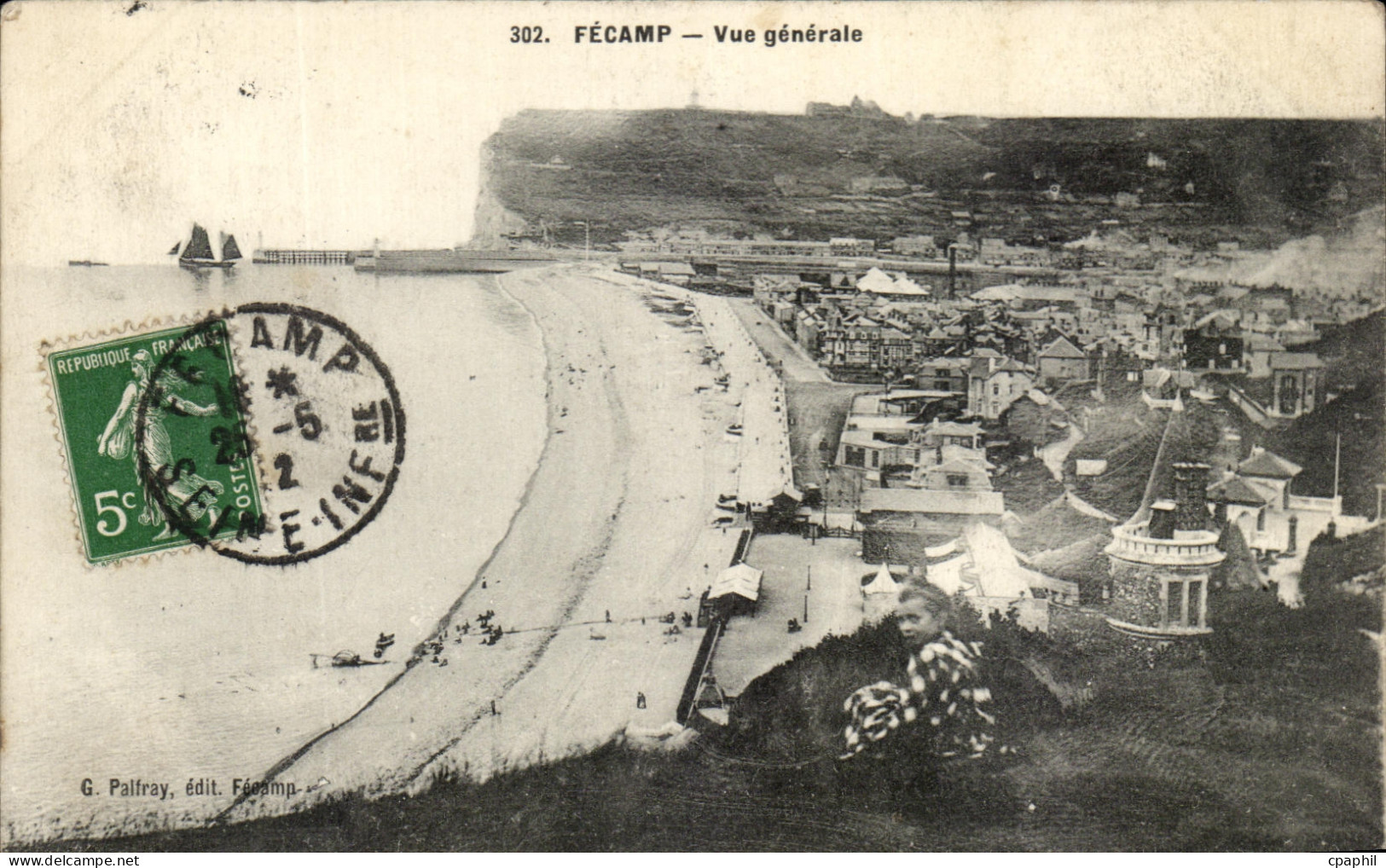 CPA Fecamp Vue Generale Enfant