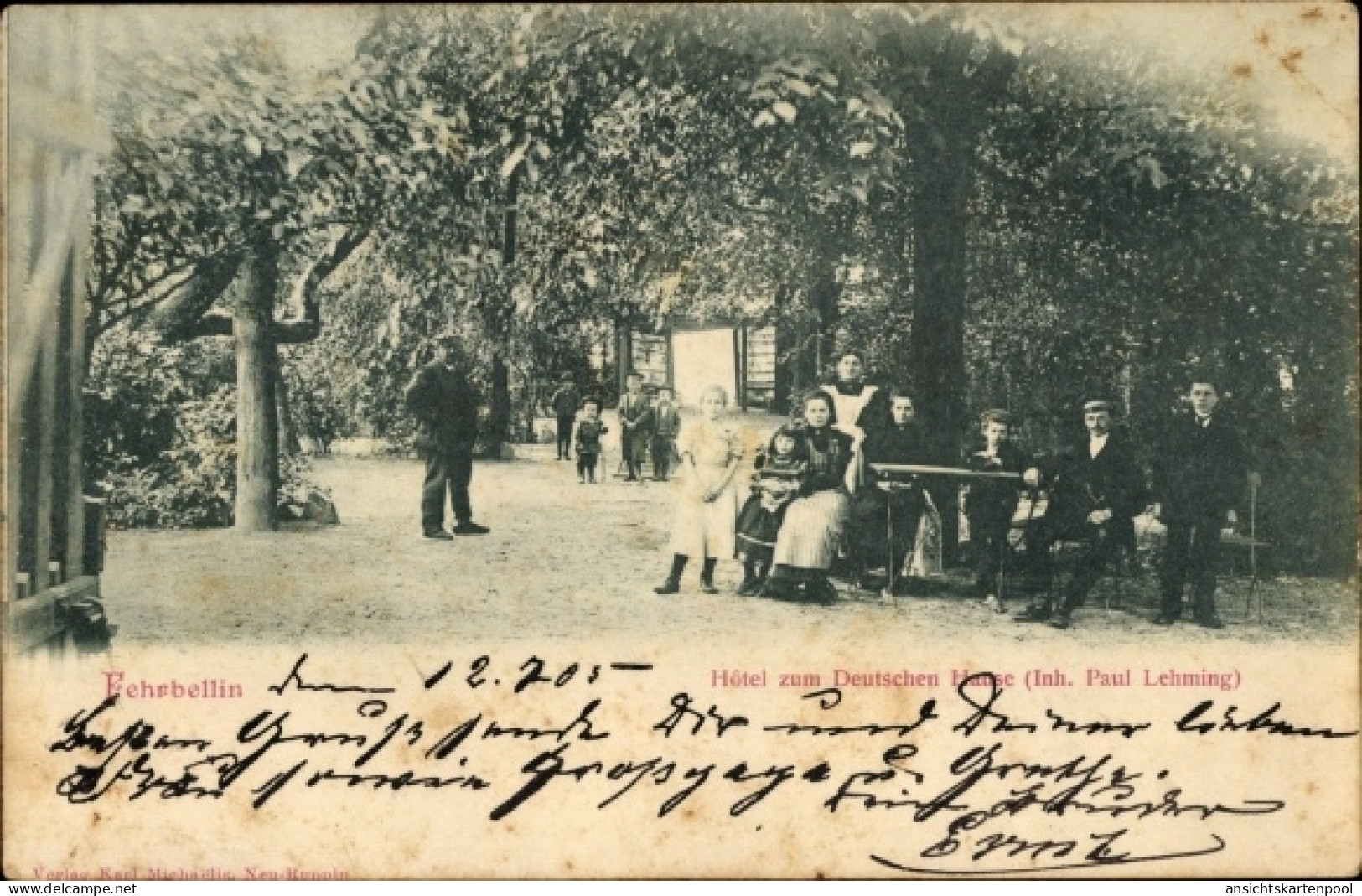 CPA Fehrbellin in Brandenburg, Hotel zum Deutschen Hause