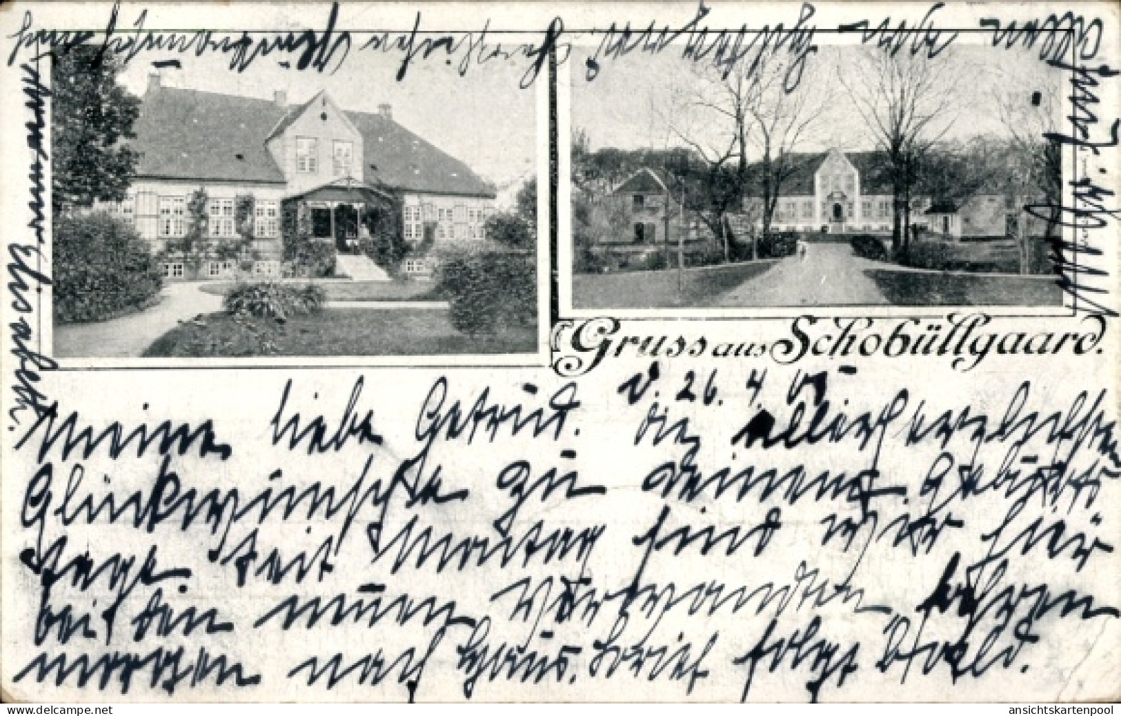 CPA Felsted Feldstedt Nordschleswig Dänemark, Gut Skovbølgård, Schobüllgaard