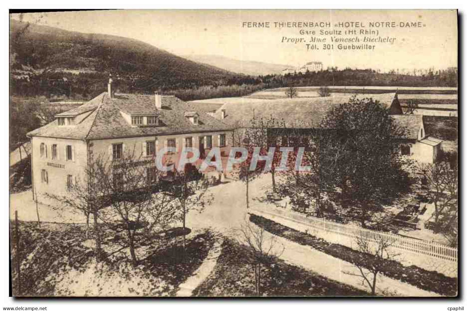 CPA Ferme Thierenbach Hotel Notre Dame Gare Soultz