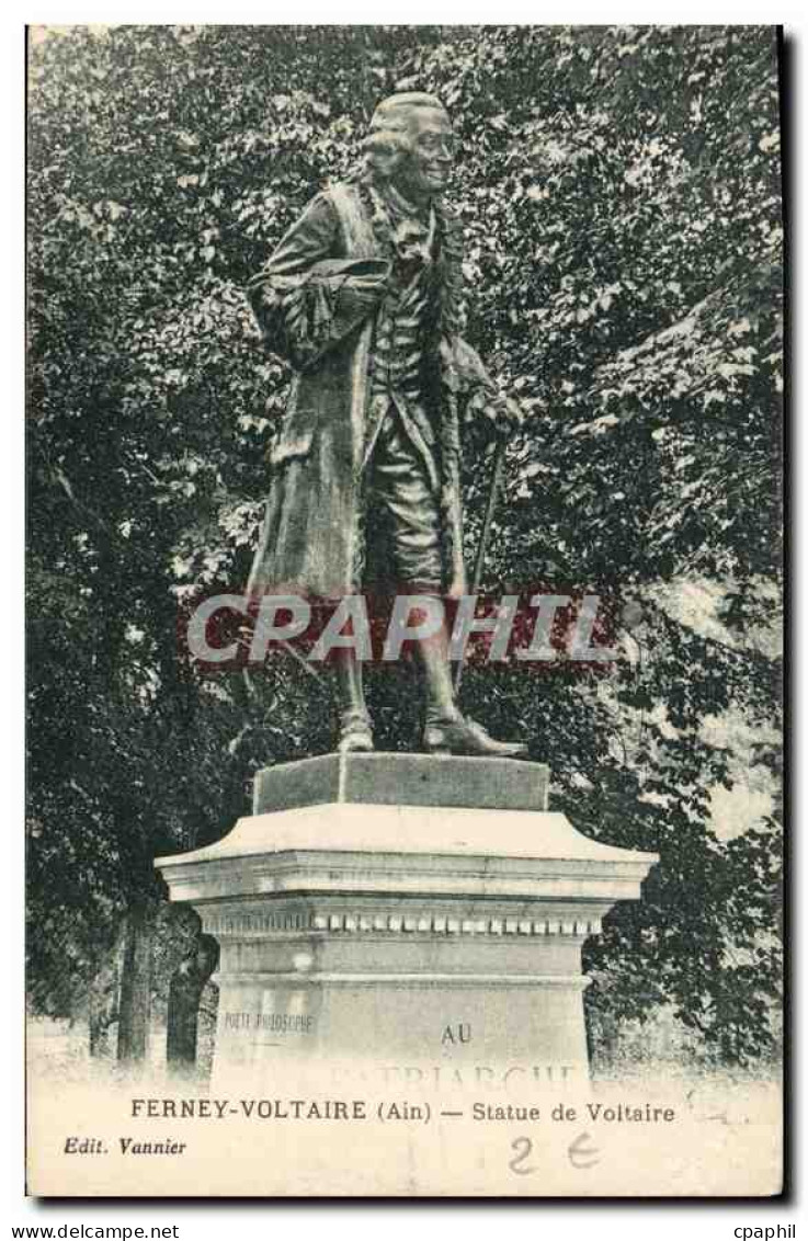 CPA Ferney Voltaire Ain Statue de Voltaire