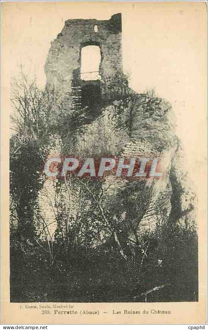 CPA Ferrette Alsace Les Ruines du Chateau