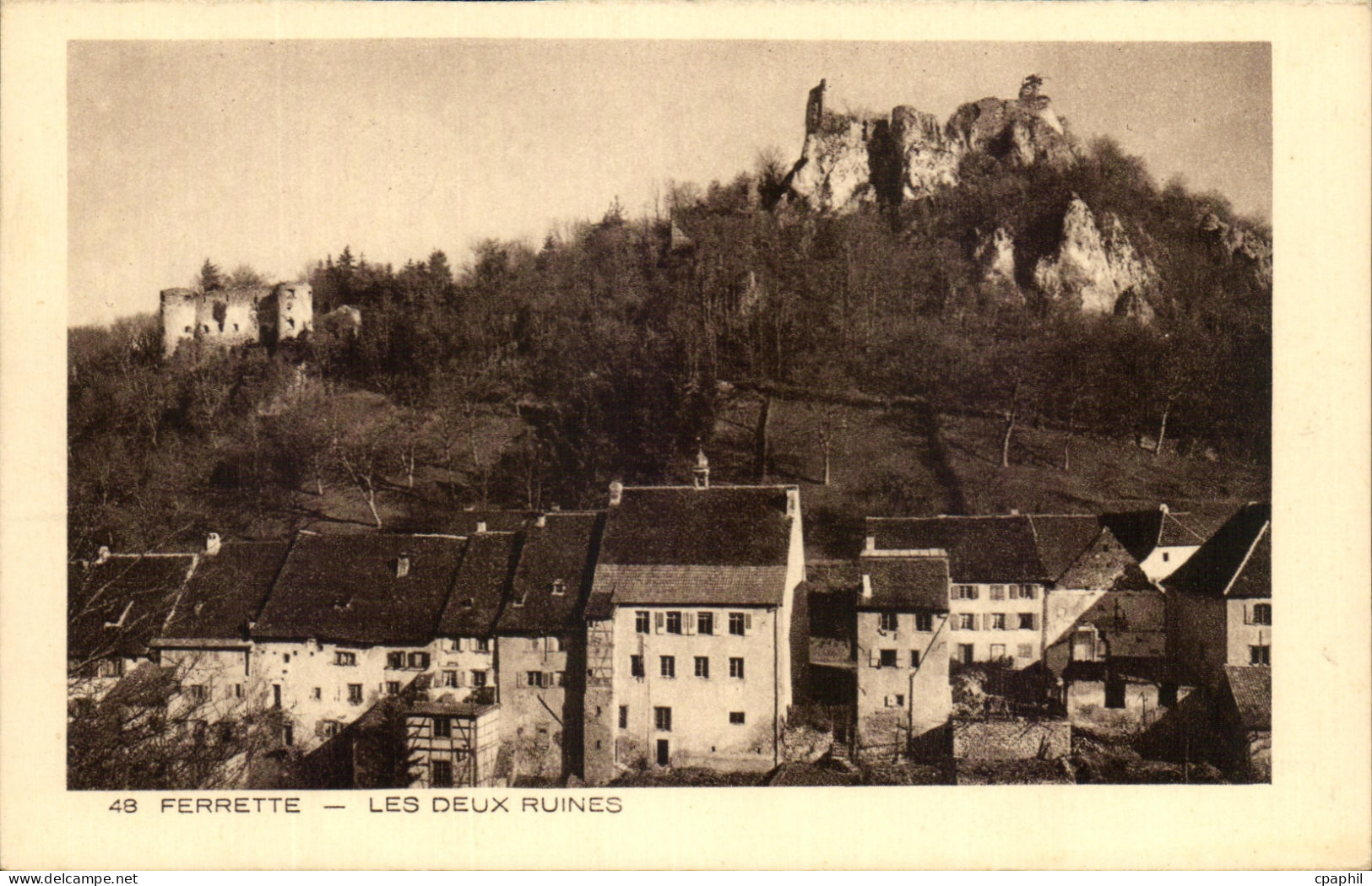CPA Ferrette Les Deux Ruines