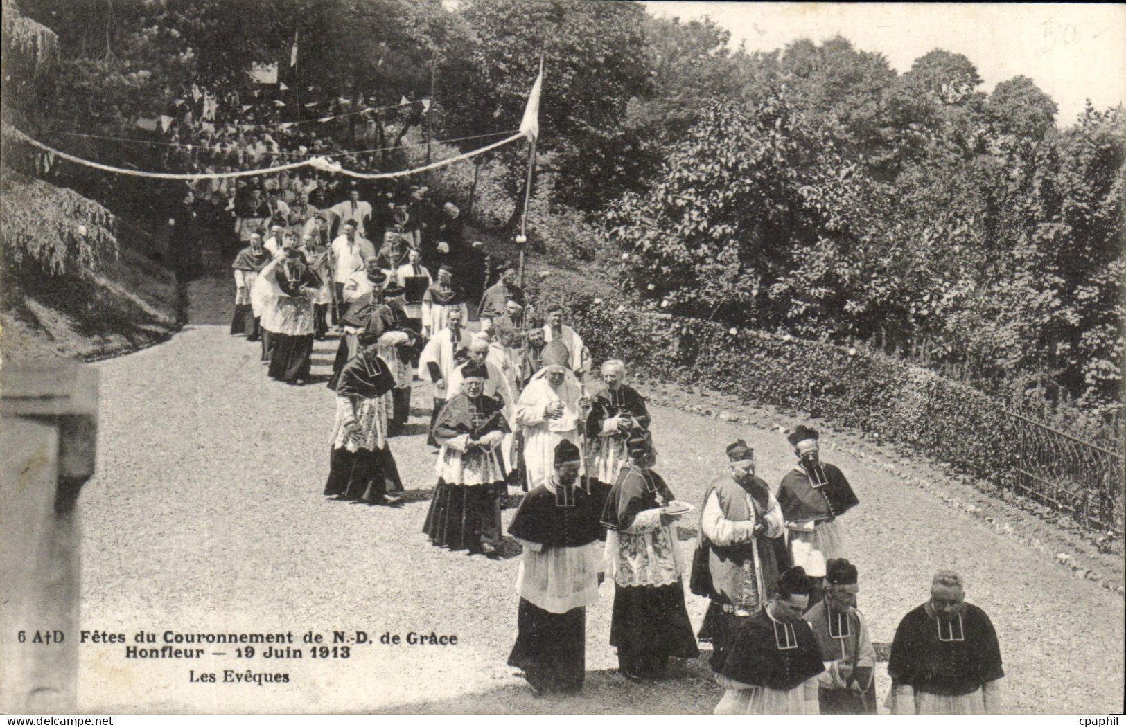 CPA Fetes du Couronnement de ND de Grace Honfleur Les Eveques Honfleur 19 juin 1913