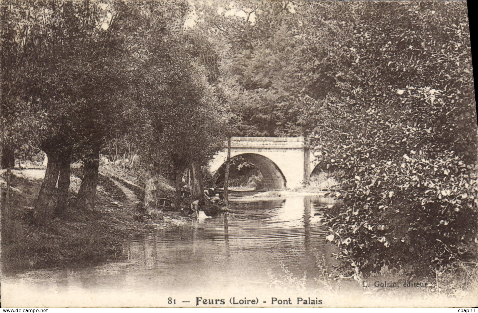 CPA Feurs Pont Palais