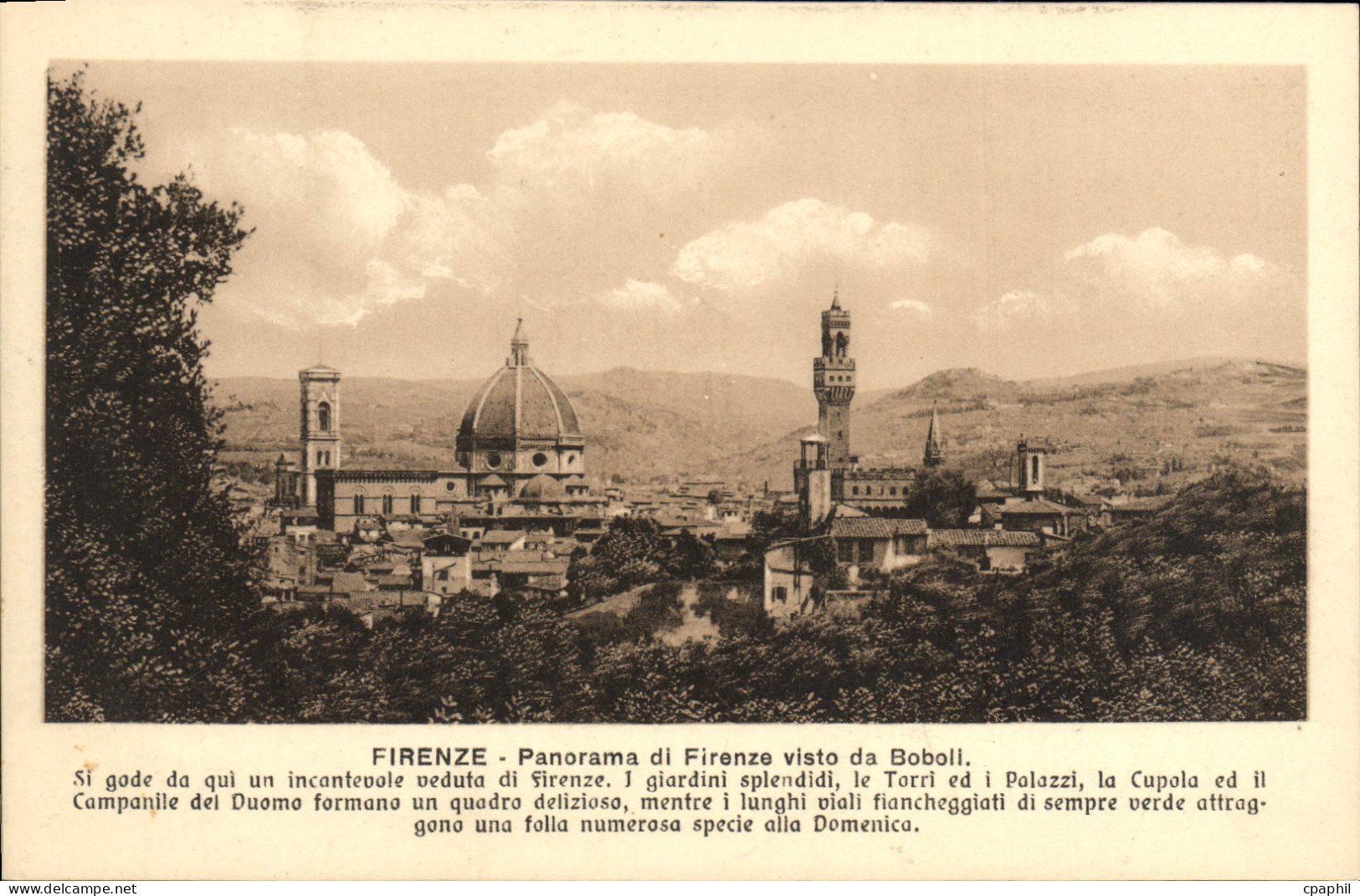 CPA Firenze Panorama Di Firenze Visto Da Boboli