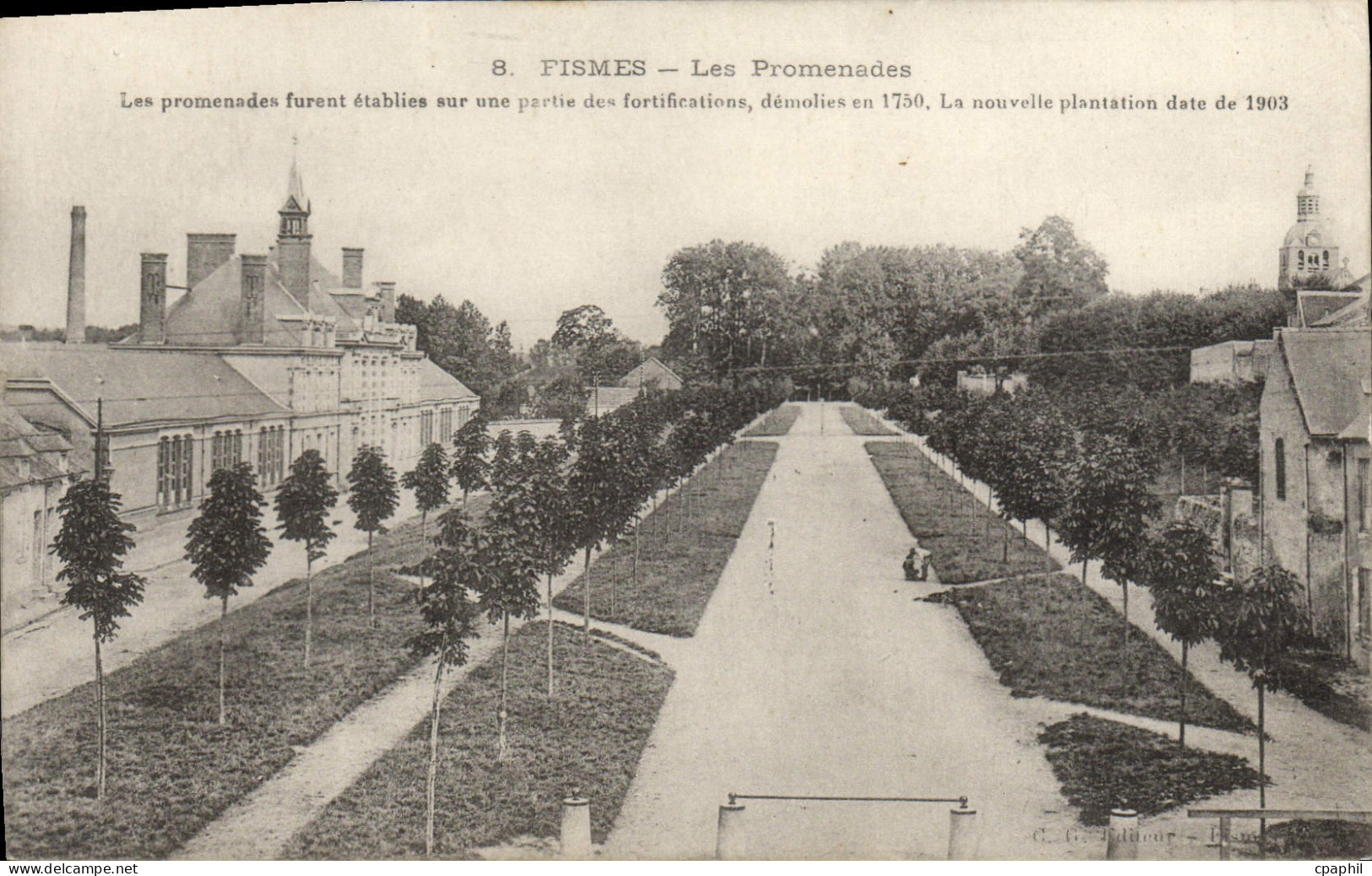 CPA Fismes Les Promenades