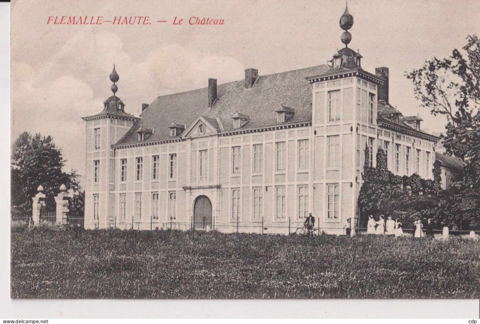 cpa flémalle  chateau  1907