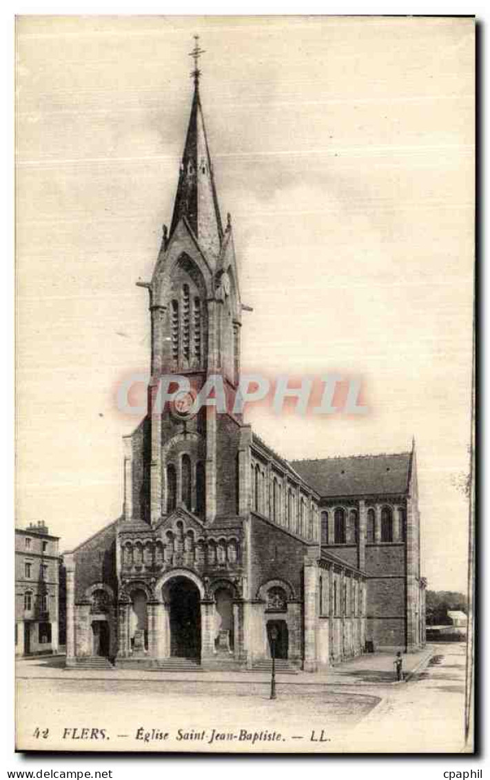 CPA Flers Eglise Saint Jean Baptiste
