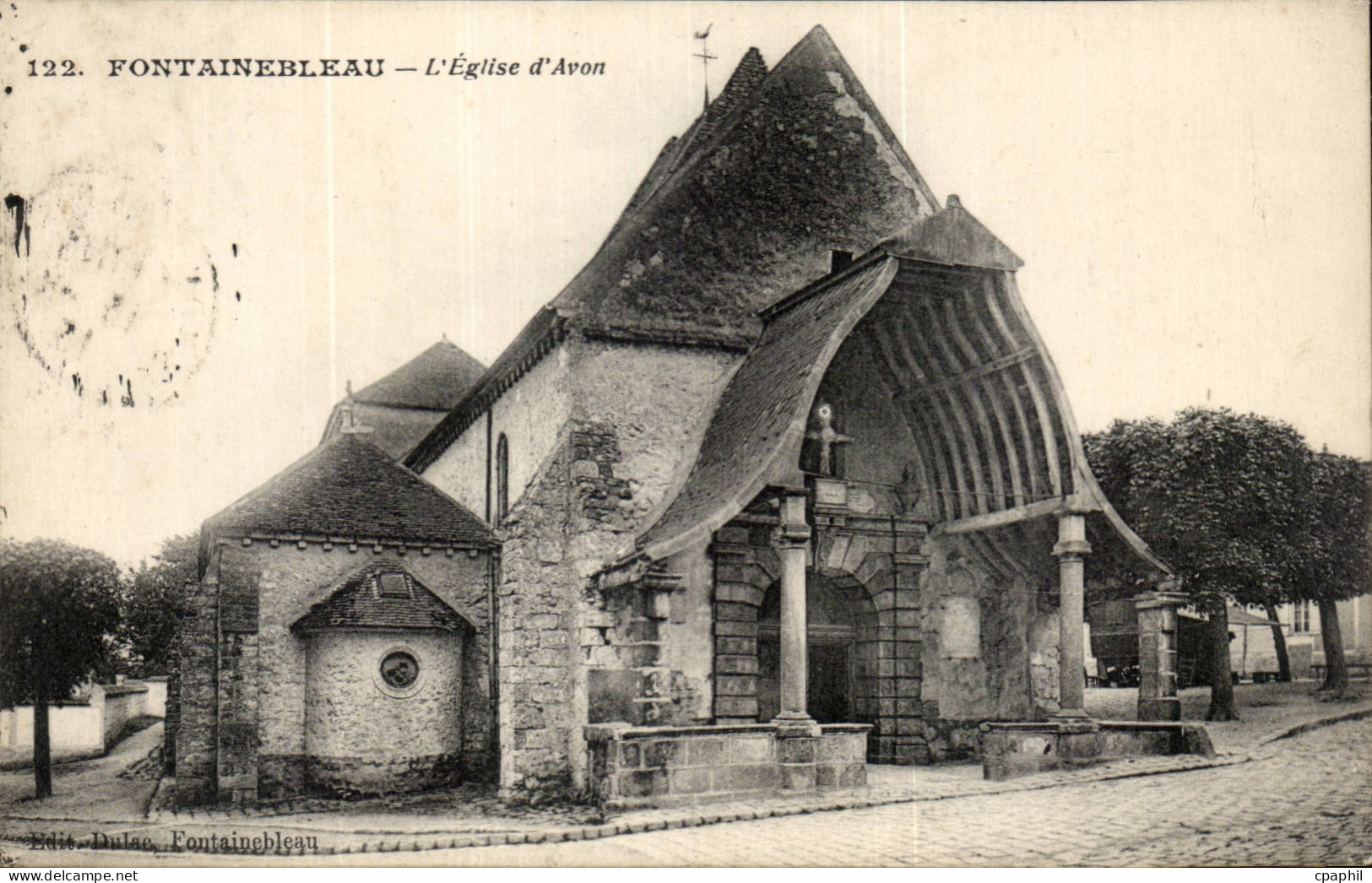 CPA Fontainebleau L'eglise d'Avon