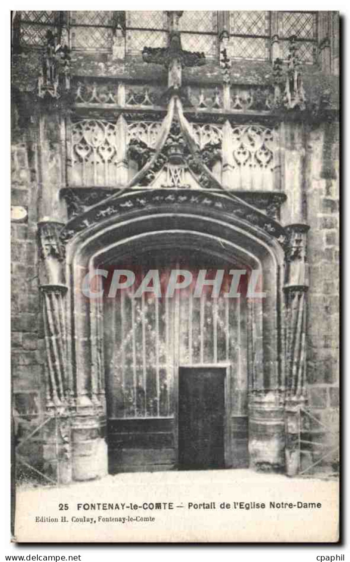 CPA Fontenay Le Comte Portall de I Eglise Notre Dame
