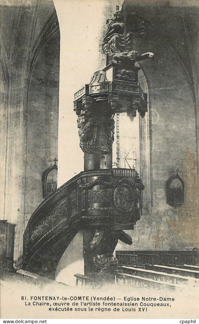 CPA Fontenay le Comte Vendee Eglise Notre Dame La Chaire