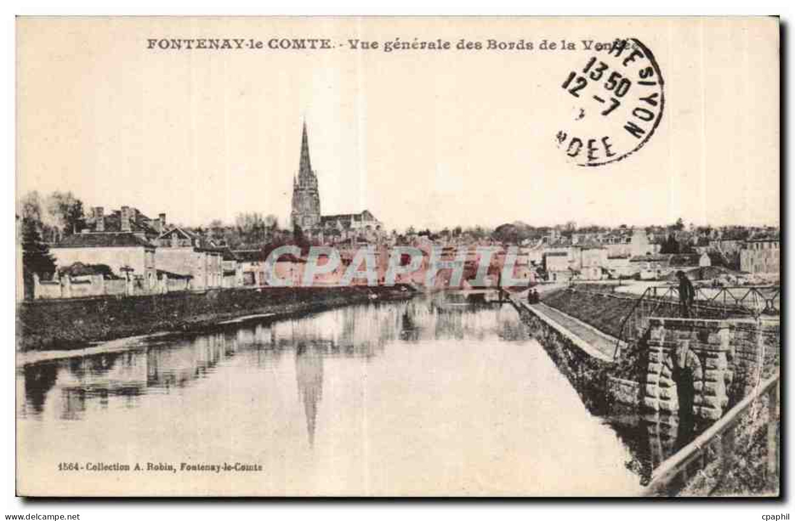 CPA Fontenay Le Comte Vue generale des Bors de la Vendee