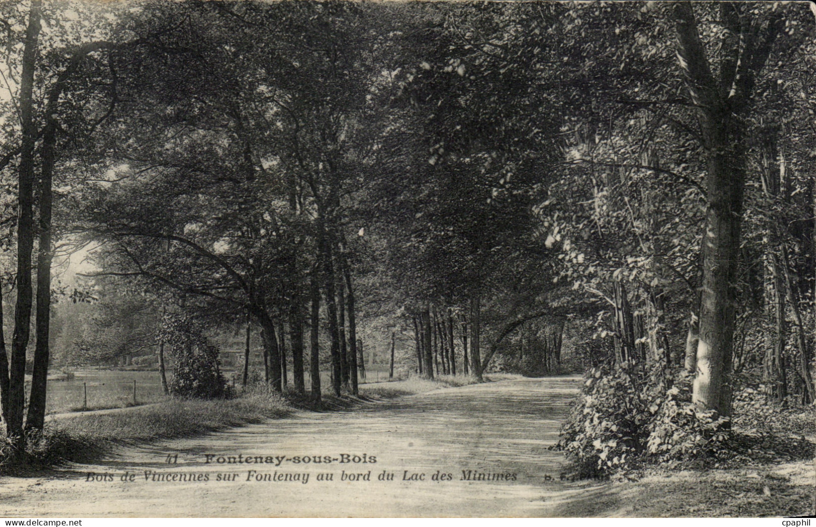 CPA Fontenay Sous bois Bois De vincennes Sur Fontenay Au bord du lac des Minimes