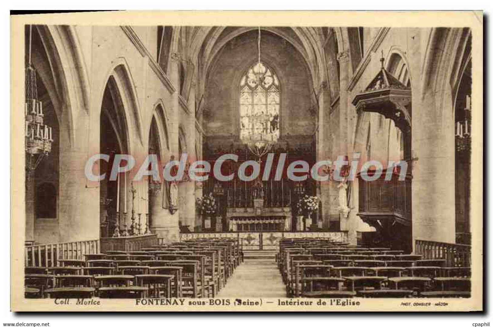 CPA Fontenay sous Bois Interieur de l'Eglise