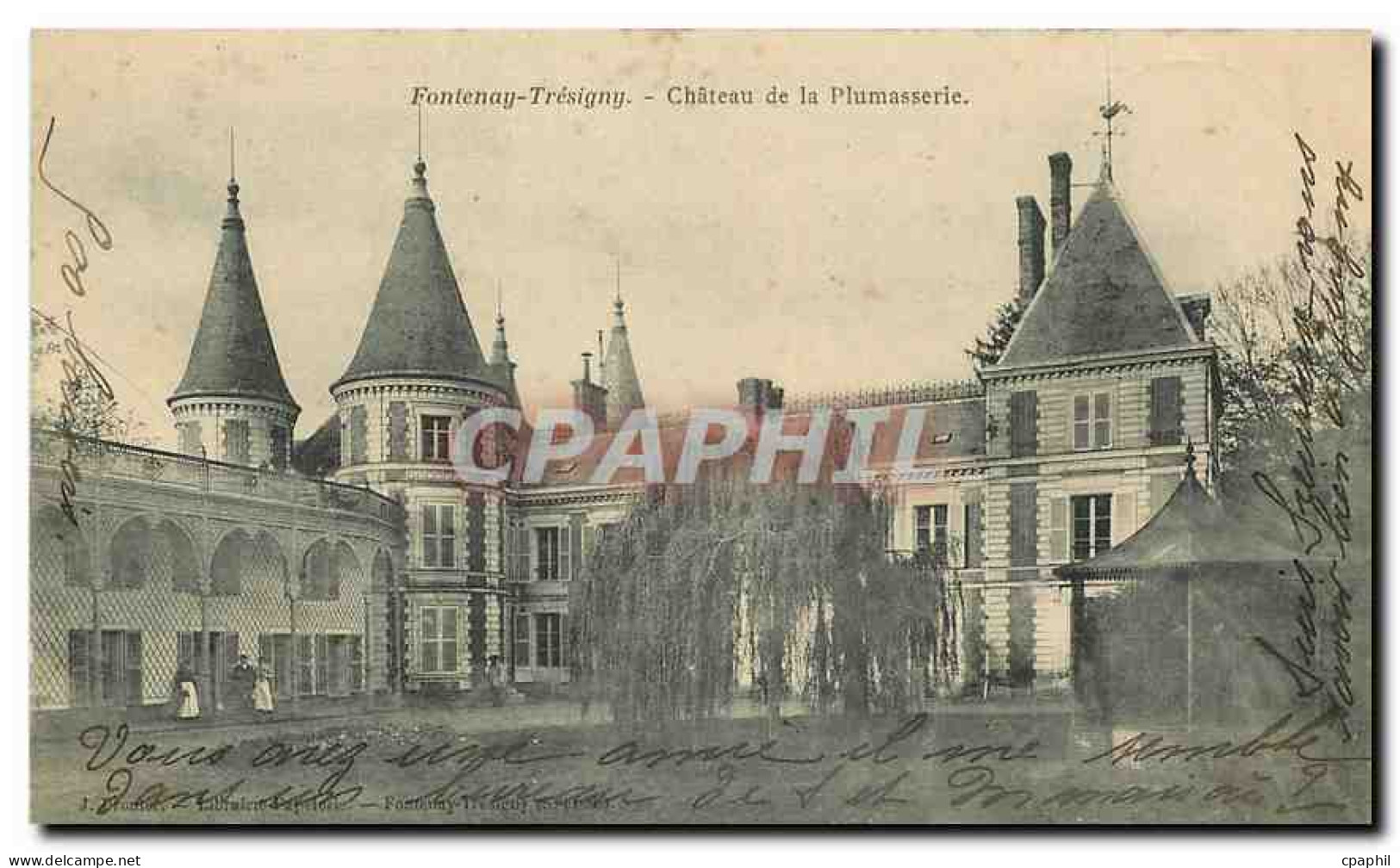 CPA Fontenay Tresigny Chateau de la Plumasserie