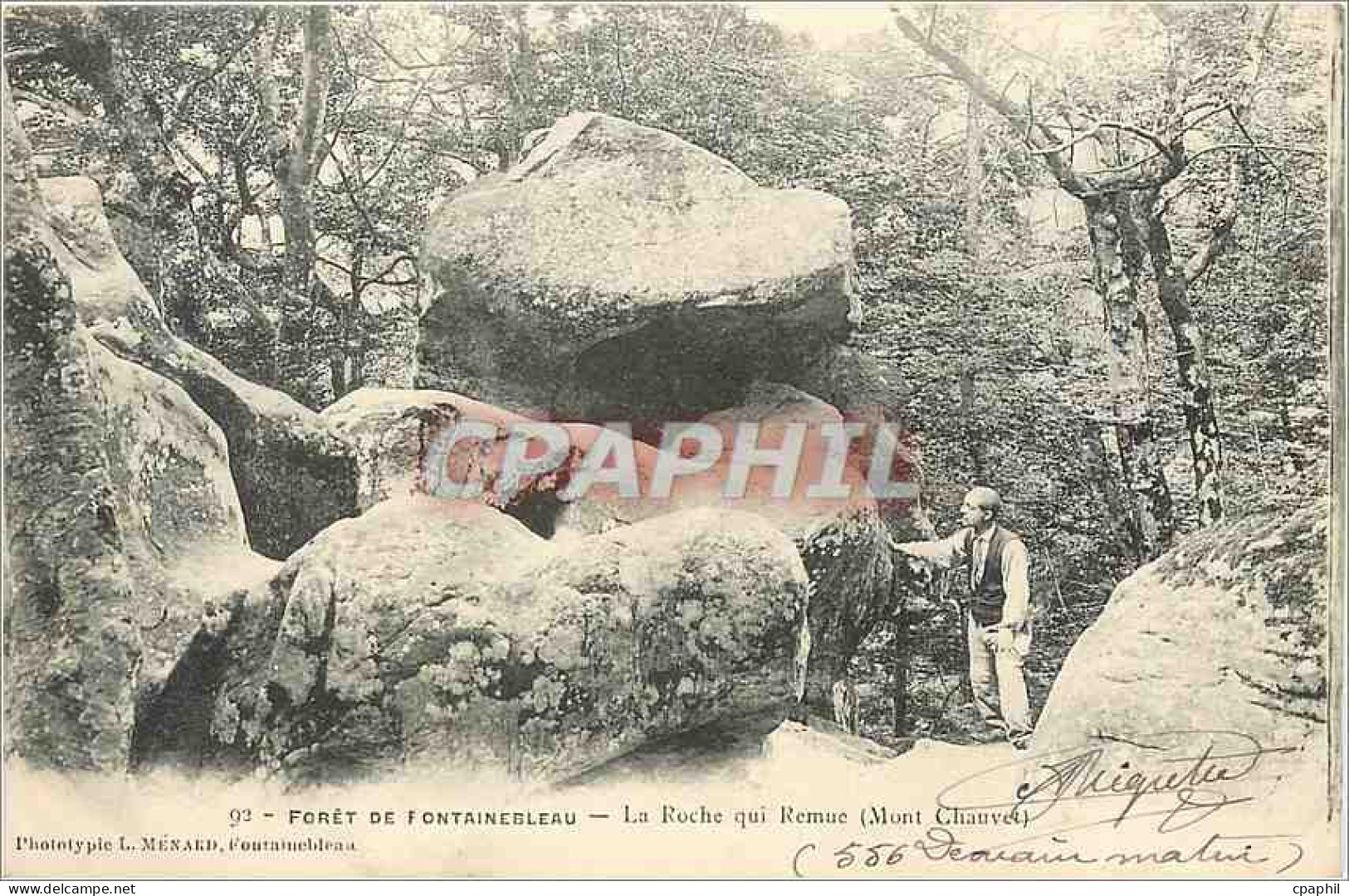 CPA Foret de Fontainebleau  la Roche qui Remue Mont Chauvet