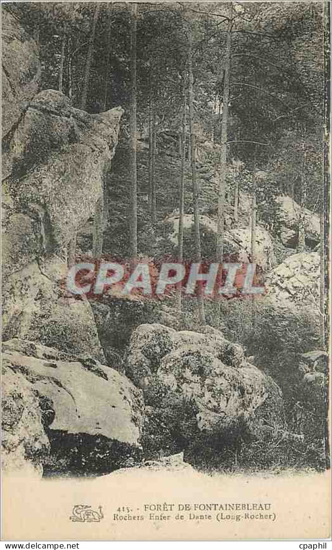 CPA Foret de fontainebleau rochers Enfer de Dante