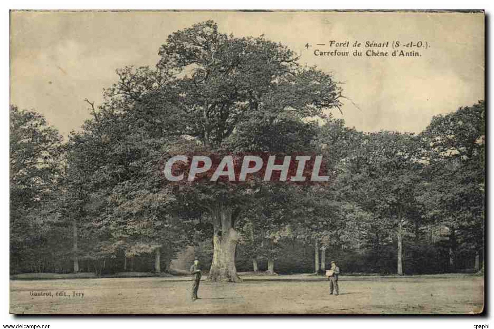 CPA Foret de Senart Carrefour du Chene d Antin