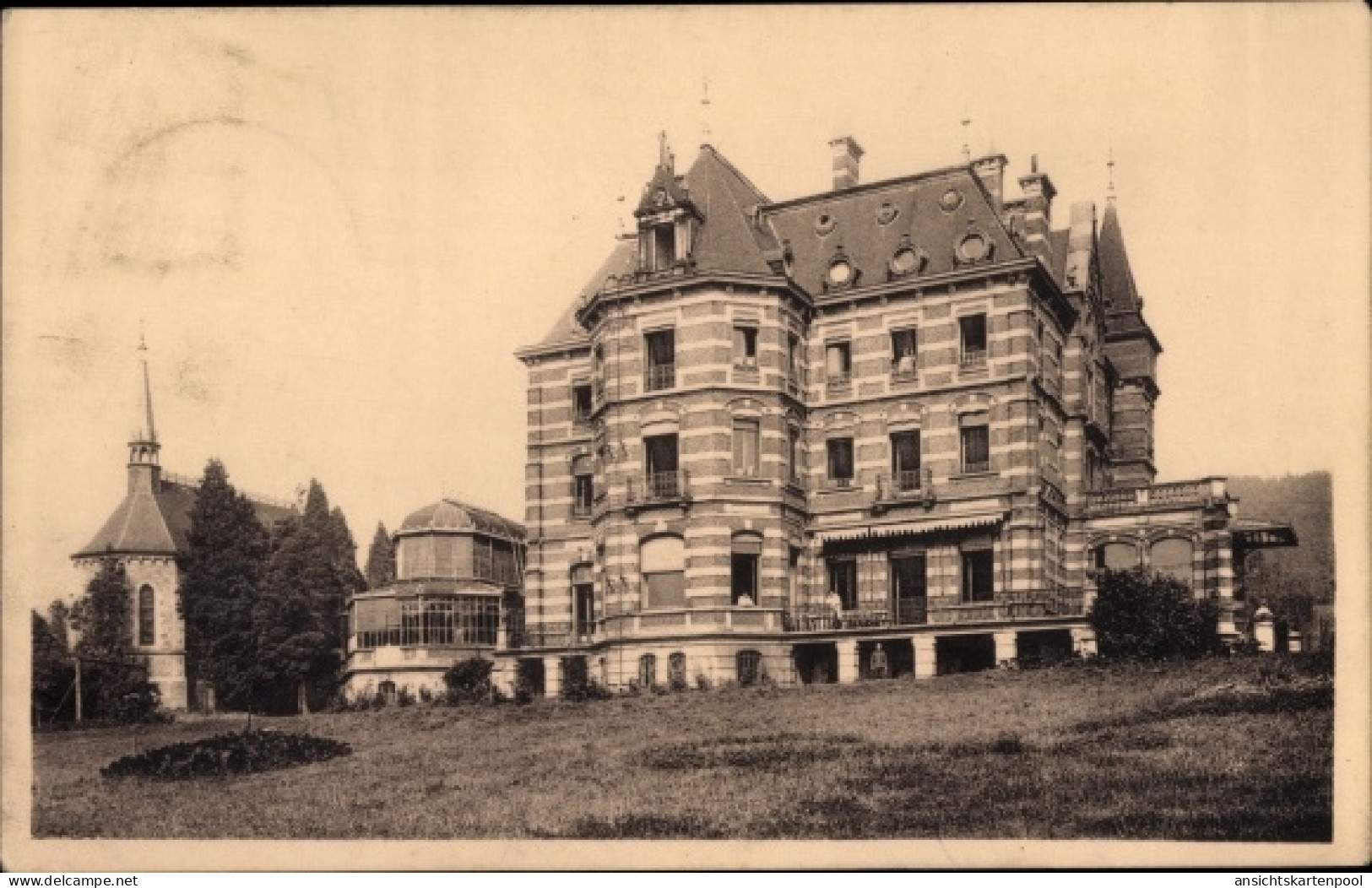 CPA Forneau Marchin Belgien, Schloss