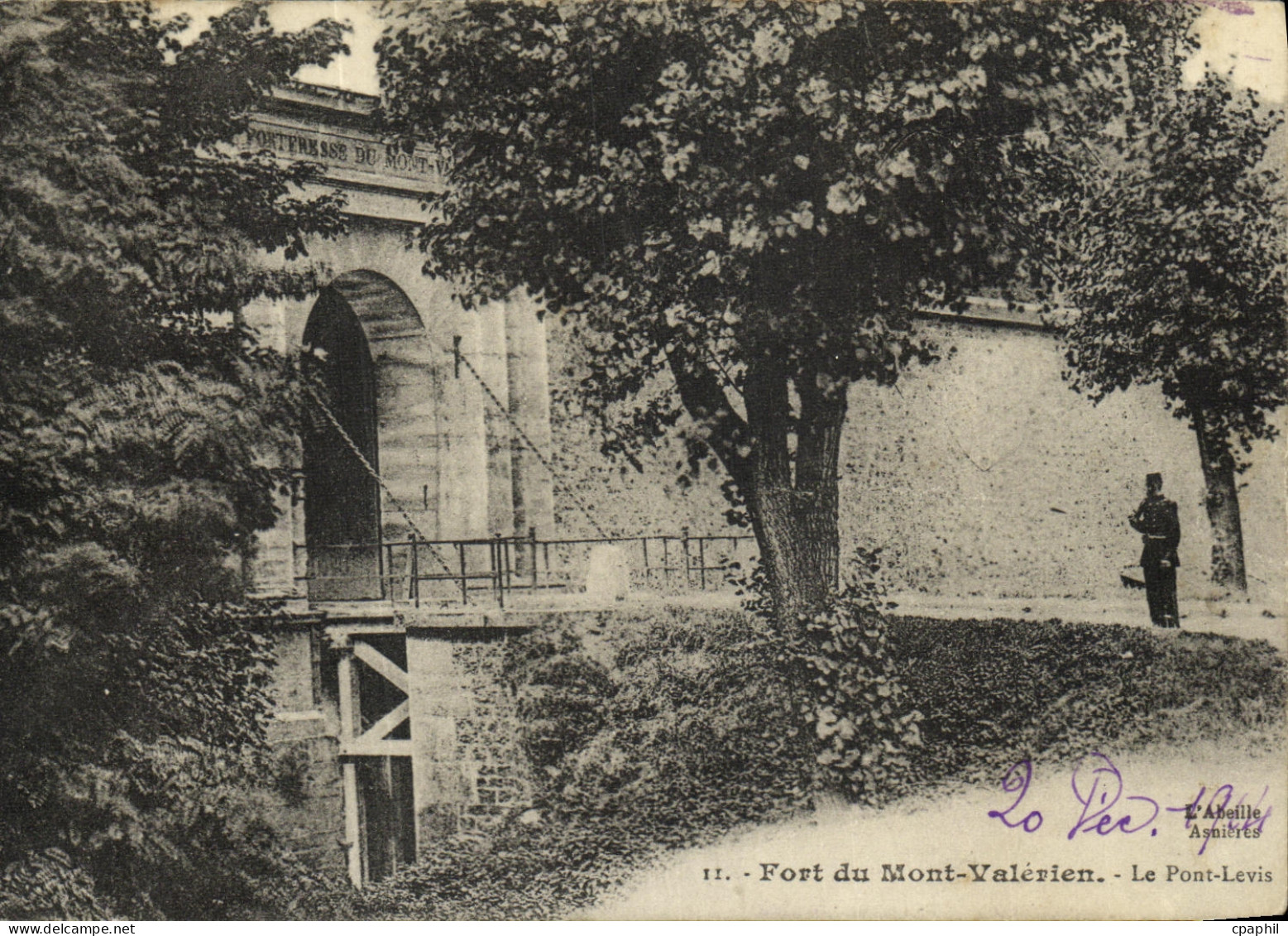CPA Fort du Mont Valerien Le Pont Levis Militaria