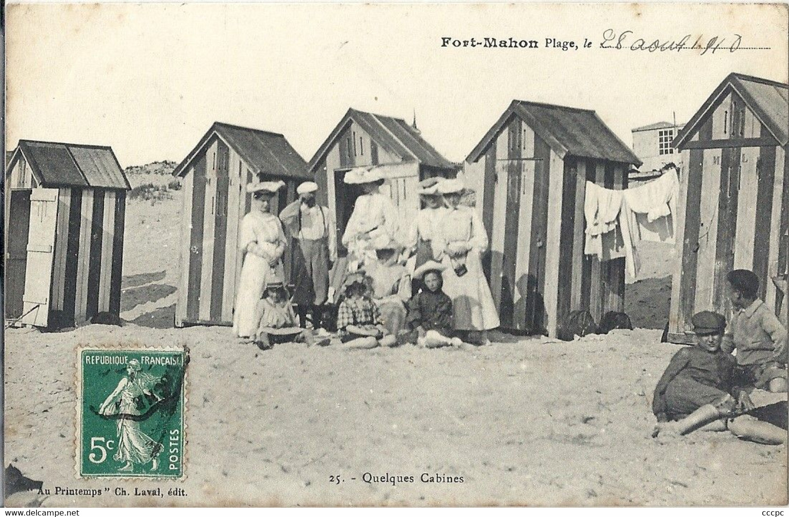 CPA Fort-Mahon Plage Quelques Cabines