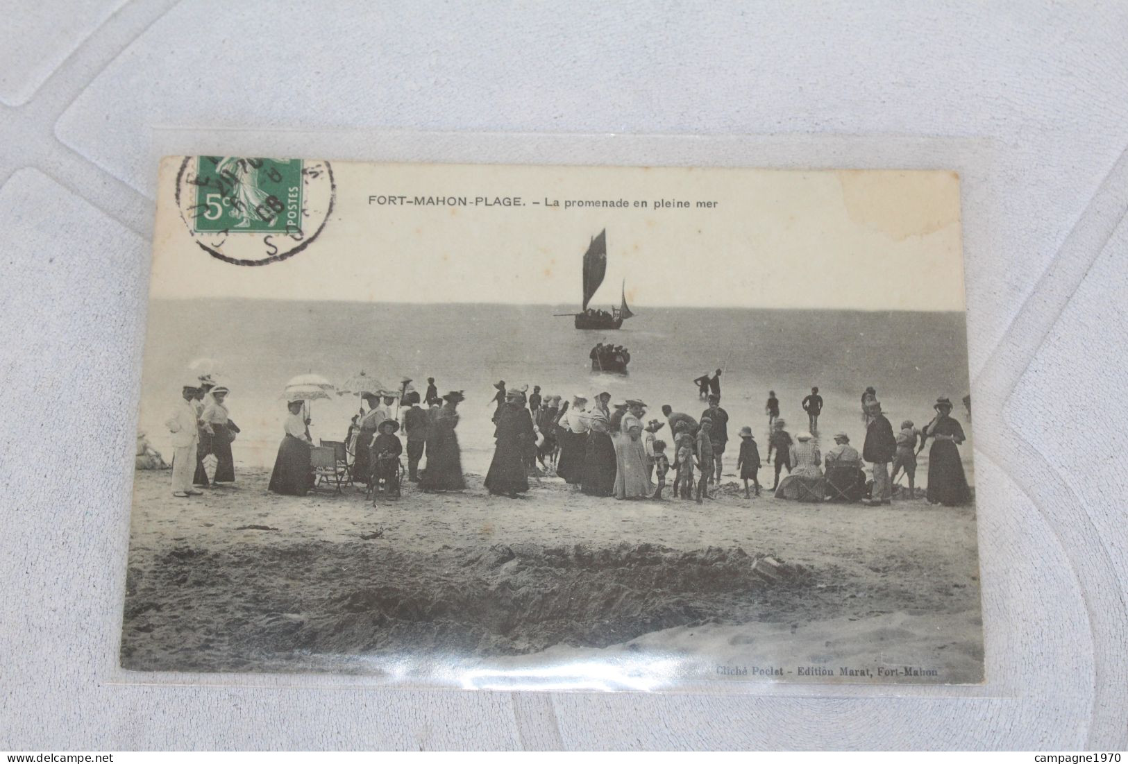 CPA - FORT MAHON PLAGE ( SOMME ) - LA PROMENADE EN PLEINE MER