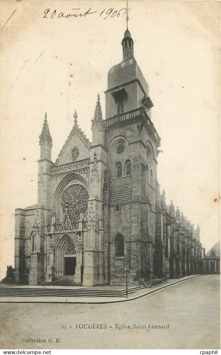 CPA Fougeres Eglise Saint Leonard
