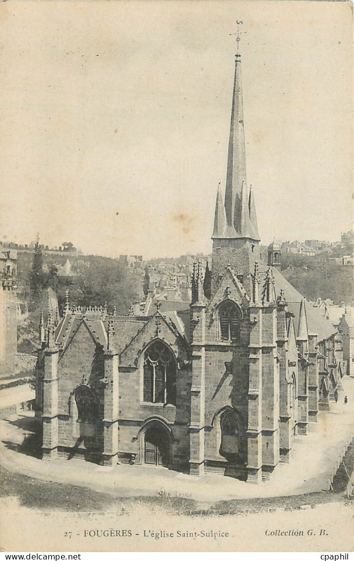 CPA Fougeres L Eglise Saint Sulpice