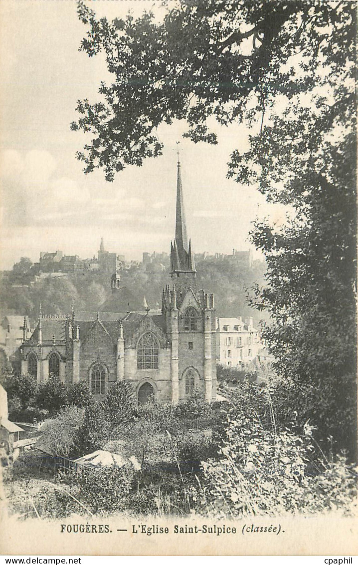 CPA Fougeres L Eglise Saint Sulpice