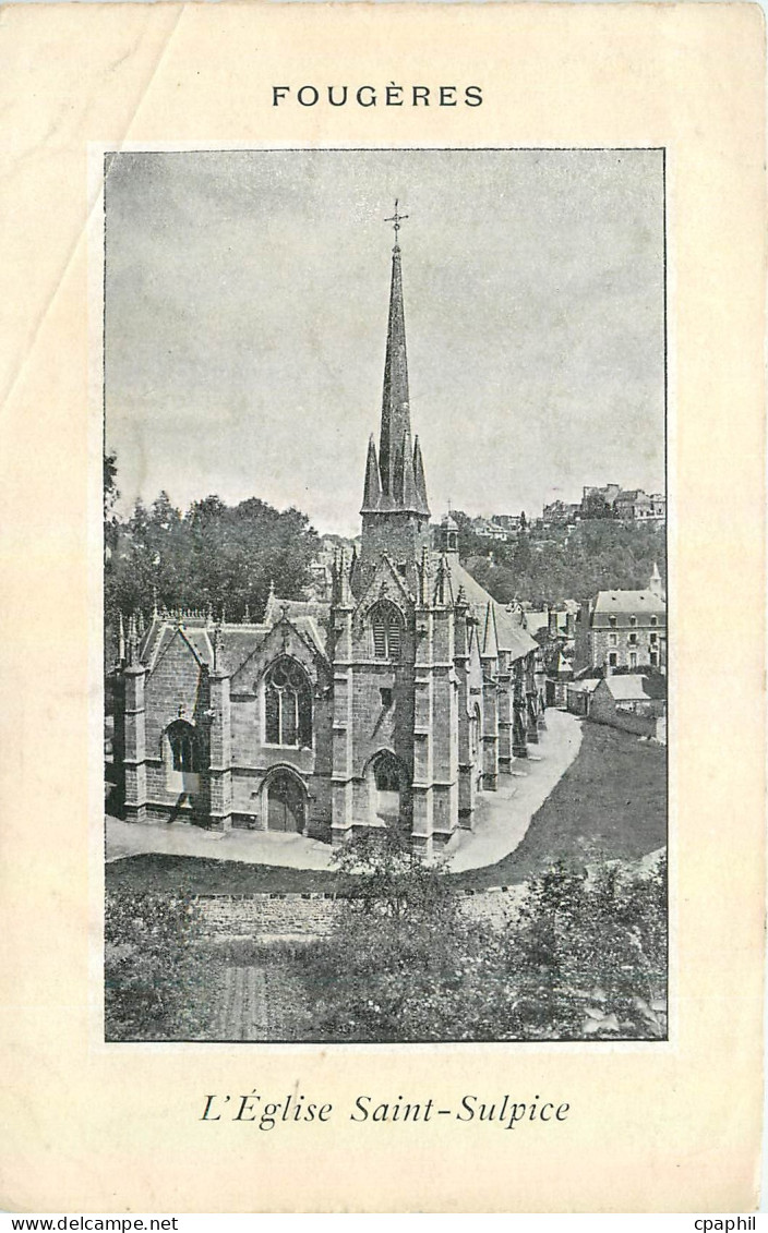 CPA Fougeres L'Eglise Saint Sulpice