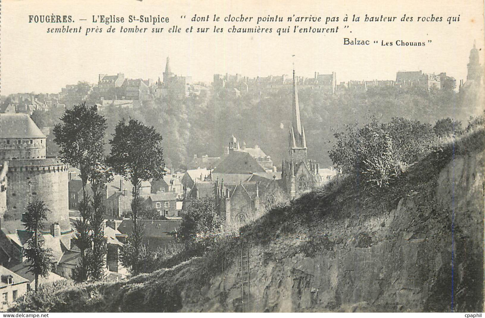 CPA Fougeres L Eglise St Sulpice