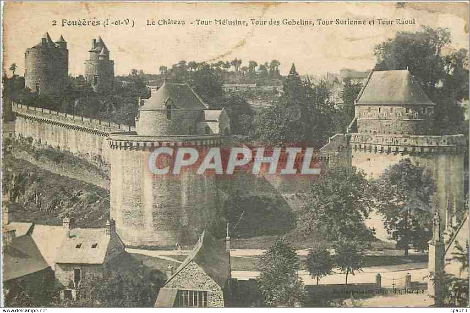 CPA Fougeres Le Chateau Tour Melusine