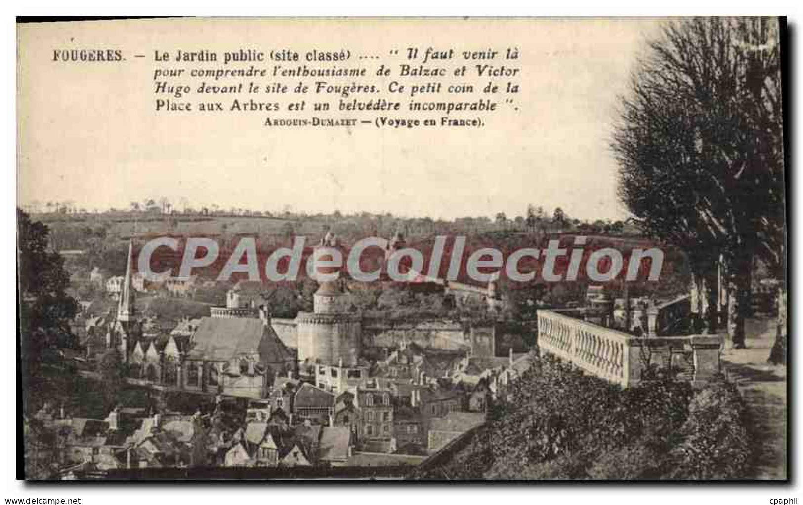 CPA Fougeres Le Jardin Public