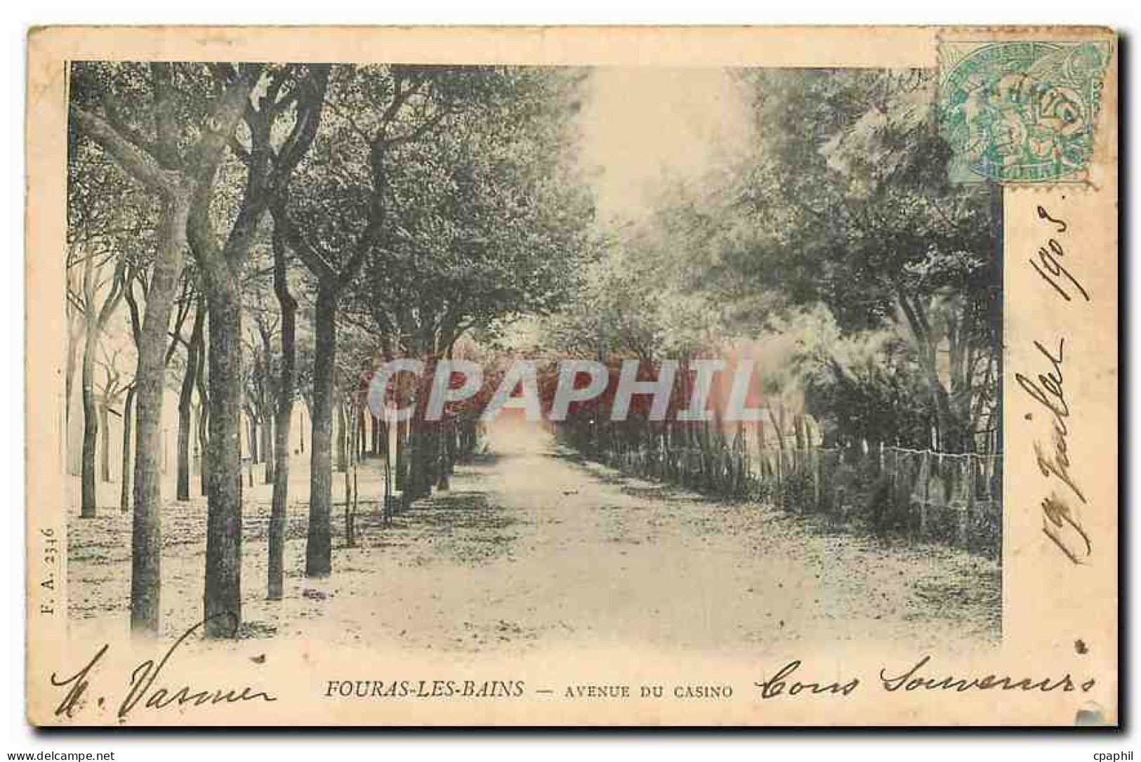 CPA Fouras les Bains Avenue du Casino