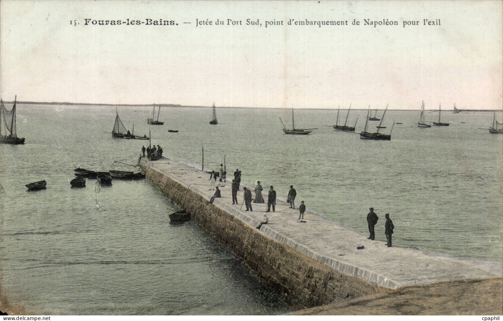 CPA Fouras les Bains Jetee du port Sud point d embarquement de Napoleon pour l exil