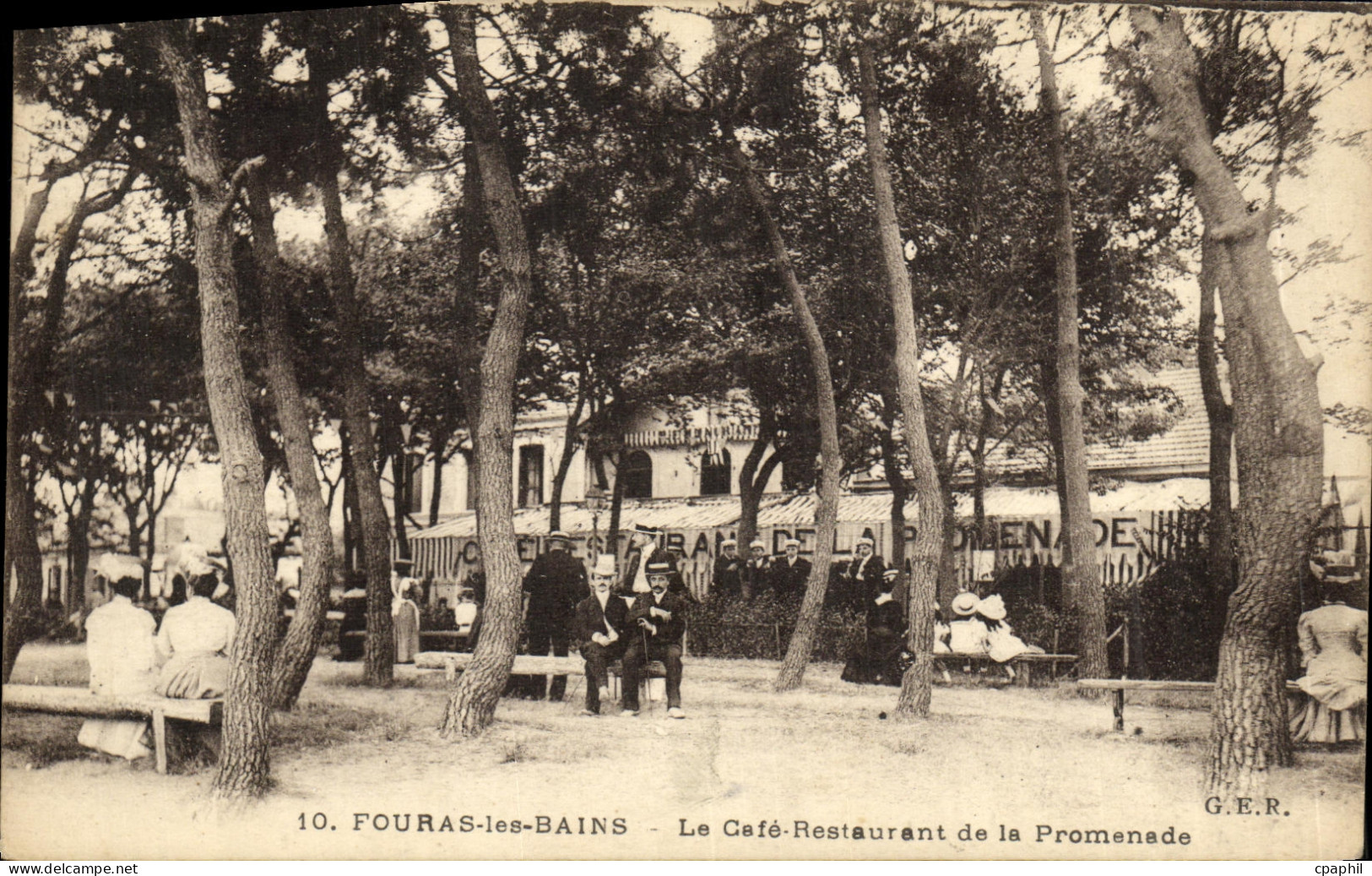 CPA Fouras les Bains Le Cafe Restaurant de la Promenade