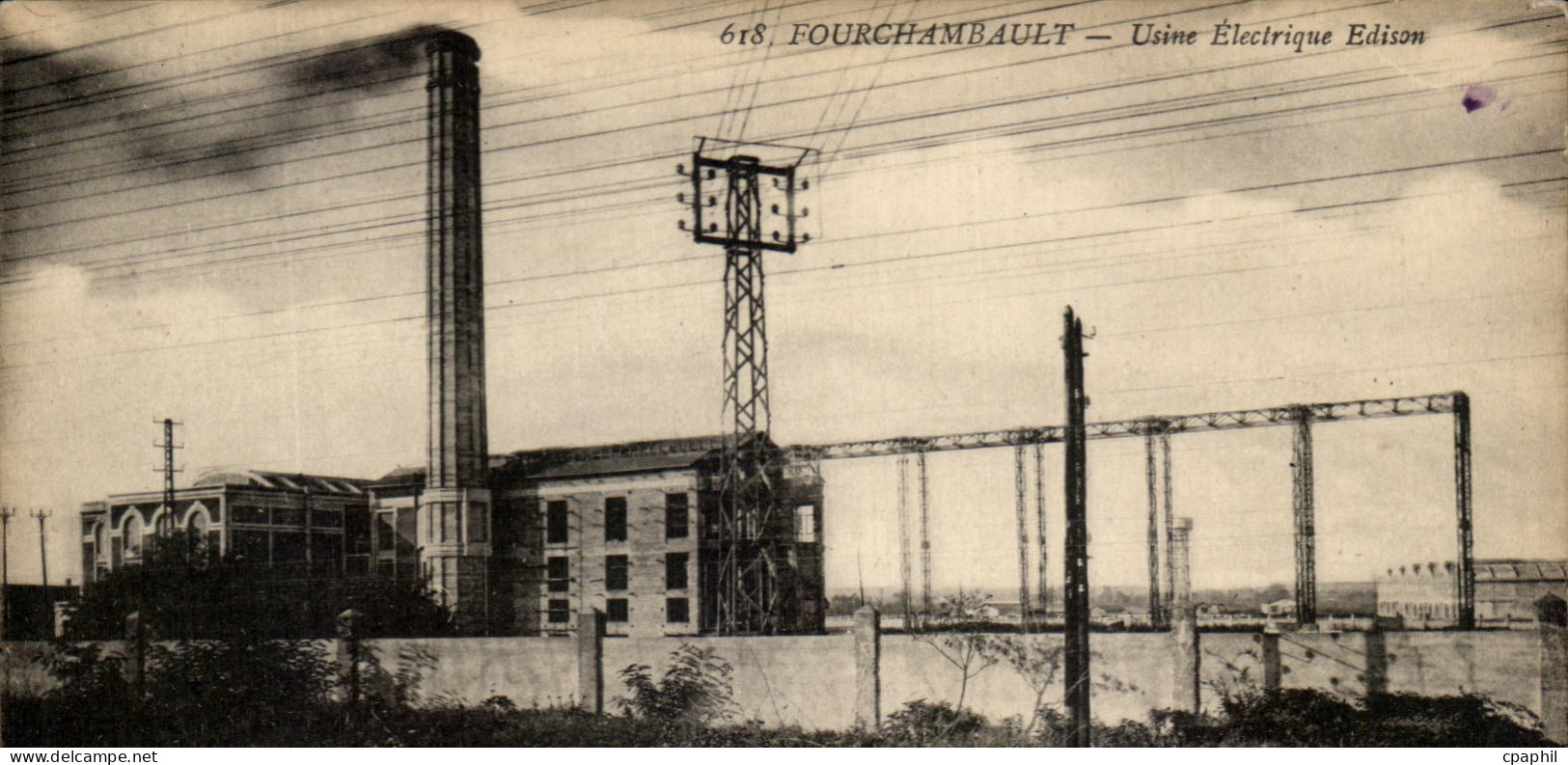 CPA Fourchambault Usine Electrique Edison