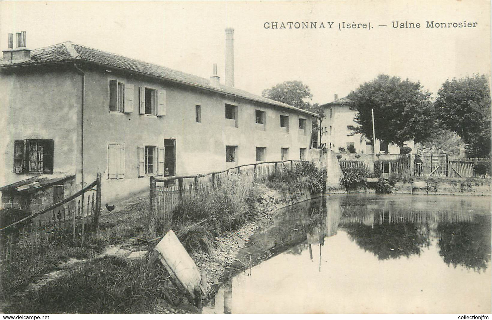 / CPA FRANCE 38 "Chatonnay usine Monrosier"